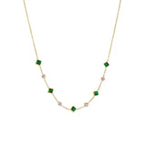 Colar Minimalista de Esmeralda para o Dia a Dia