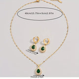 Conjunto de Joias de Esmeralda Opulento
