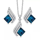 Conjunto de Joias de Safira Brilhante