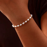 Pulseira Elegante de Pérola e Ouro