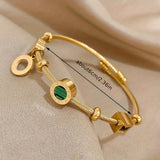 Pulseira Robusta de Esmeralda Jihan