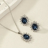 Conjunto de Joias de Safira Cintilante