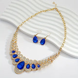Conjunto de Joias de Safira e Ouro