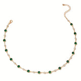 Colar em Corrente de Esmeralda Mayfair