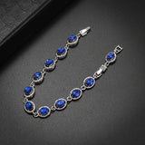 Pulseira Fluida de Safira Elegante