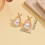 Brincos Pendentes de Pérola com Inspiração Vintage Elegante