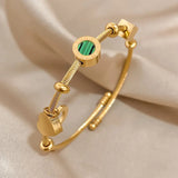 Pulseira Robusta de Esmeralda Jihan