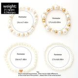 Conjunto de 4 Pulseiras de Pérolas para Empilhar