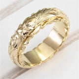 Anel Flor Dourado Atemporal