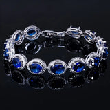 Pulseira Fluida de Safira Elegante