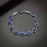 Pulseira Fluida de Safira Elegante