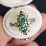 Anel de Gema de Esmeralda Vintage