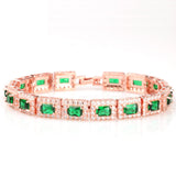 Pulseira Brilhante de Esmeralda Rosewood