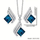 Conjunto de Joias de Safira Brilhante