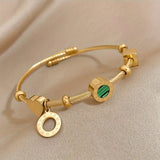 Pulseira Robusta de Esmeralda Jihan