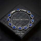 Pulseira Fluida de Safira Elegante