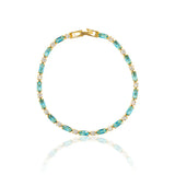 Pulseira Graciosa de Turquesa e Ouro