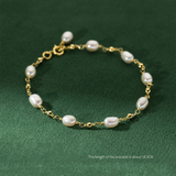 Pulseira em Fio de Pérola Barroca