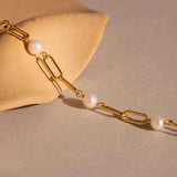 Pulseira Sofisticada em Corrente de Pérola