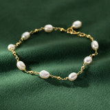 Pulseira em Fio de Pérola Barroca