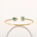 Pulseira Escultural Dourada Elegante