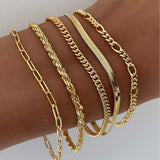 Conjunto Luxo de Pulseiras em Camadas