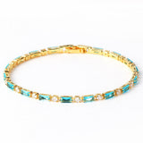 Pulseira Graciosa de Turquesa e Ouro
