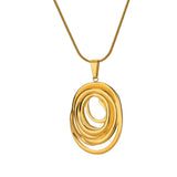Colar Pendente Oval