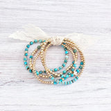 Pulseira com Charm de Turquesa Arrojada