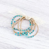Pulseira com Charm de Turquesa Arrojada