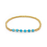 Pulseira com Charm de Turquesa Arrojada