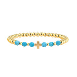 Pulseira com Charm de Turquesa Arrojada