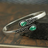Pulseira Envolvente de Pedra Preciosa Tribal