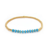 Pulseira com Charm de Turquesa Arrojada
