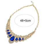 Conjunto de Joias de Safira e Ouro