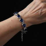 Pulseira Glamorosa de Safira Torcida