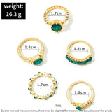 Conjunto de Anéis de Esmeralda Palazzo