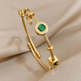 Pulseira Robusta de Esmeralda Jihan