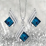 Conjunto de Joias de Safira Brilhante