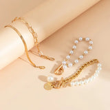 Conjunto Premium de Pulseiras de Pérola em Camadas