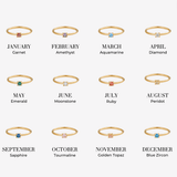 Anéis Dourados de Pedra de Nascimento