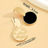 Brincos Elegância Sem Peso em Preto e Ouro