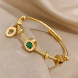 Pulseira Robusta de Esmeralda Jihan
