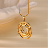 Colar Pendente Oval