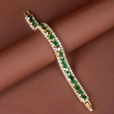 Pulseira Dourada Torcida de Esmeralda
