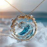 Colar Onda do Oceano Elegante