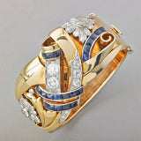 Anel Signature Dourado com Zircónia
