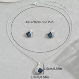 Conjunto de Joias de Safira Brilhante