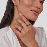 Anel de Esmeralda em Camadas Willow