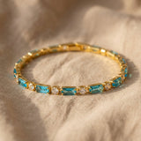 Pulseira Graciosa de Turquesa e Ouro